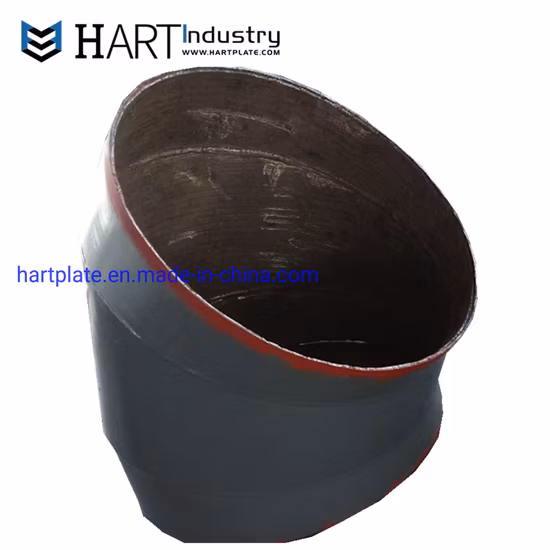 Clad/Cladding Elbow for Conveying Bulk Dust and Slurry