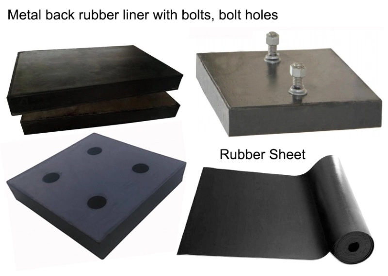 Conveyor Polyurethane Rubber Ceramic Lining with Steel Plate